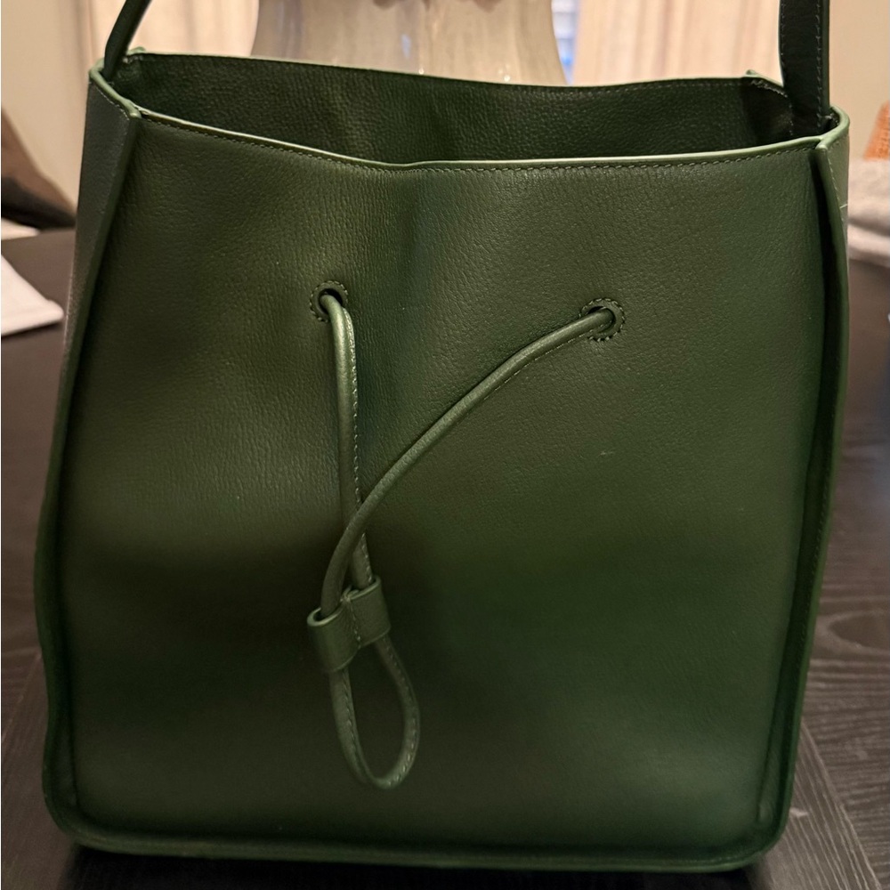 3.1 Phillip Lim Green Leather Drawstring Shoulder Bag